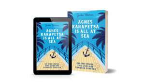 Agnes Karapetsa is All at Sea kindle and paperback book covers